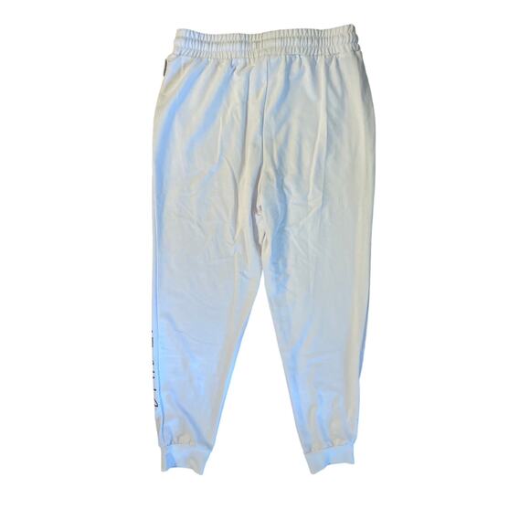 Women M Rae Dunn White Sweatpants Joggers Pants Bride Wedding Day Bridal - Picture 4 of 6